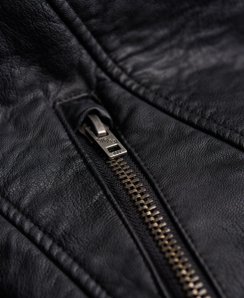 superdry faux leather jacket