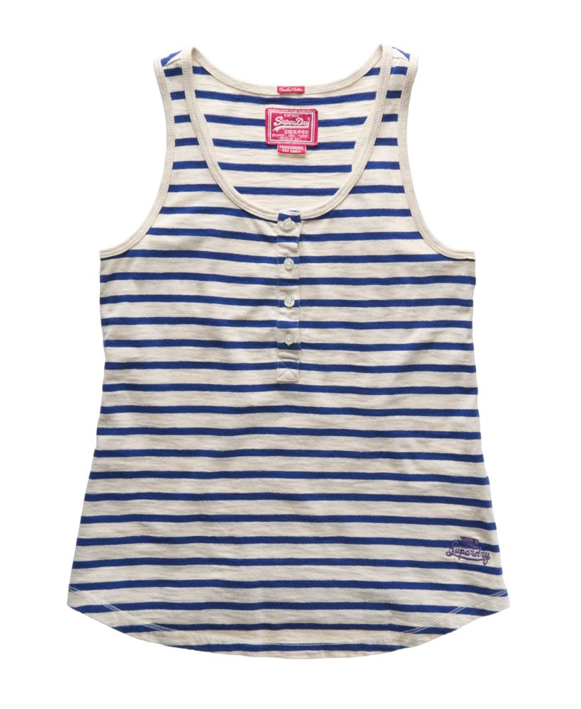 Womens Icarus Boating Tank Top in Royal Stripe Superdry UK