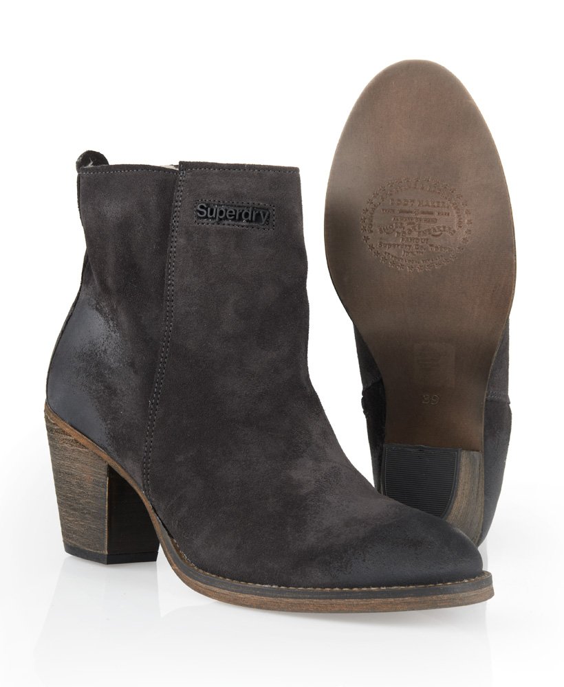 Womens - Winter Ankle Boots in Shark Suede | Superdry
