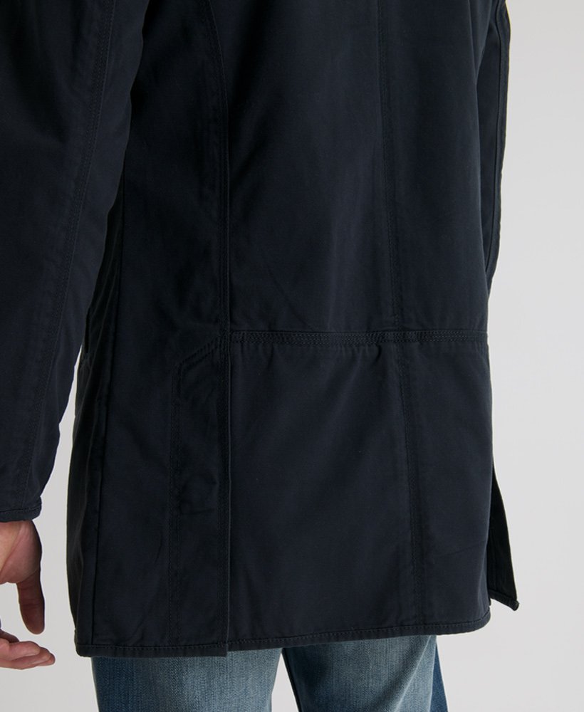 Mens Commodity Trench Jacket in Midnight Superdry