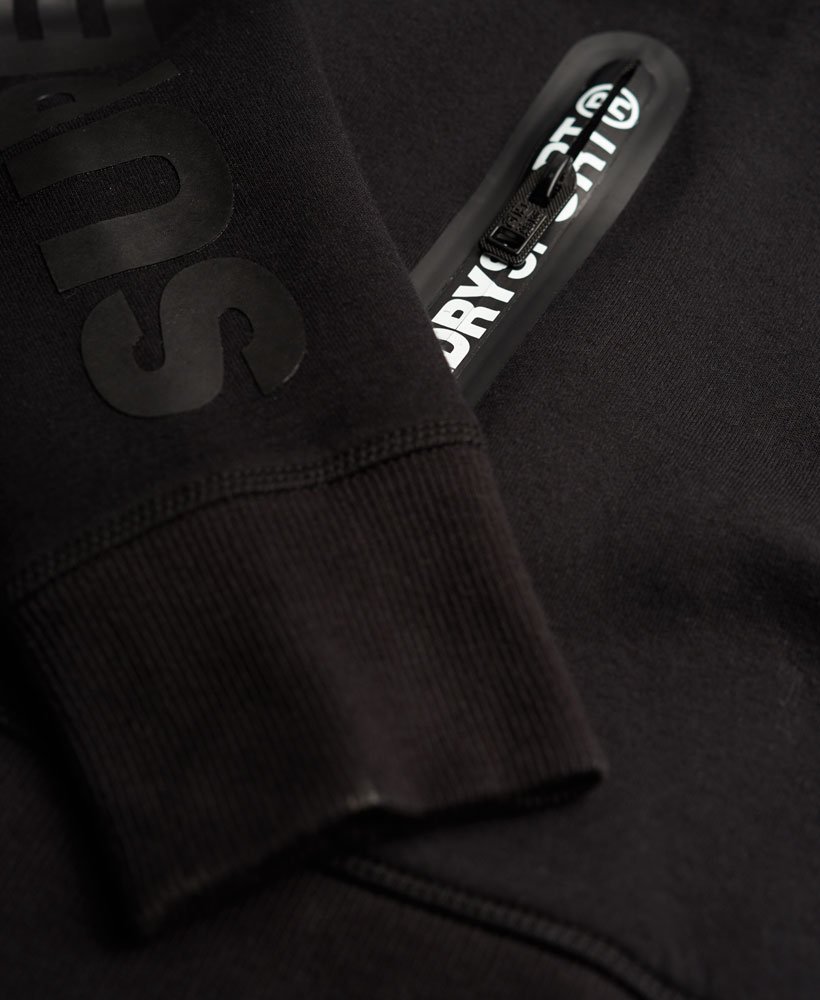 Mens - Sport Gym Tech Zip Hoodie in Black | Superdry UK