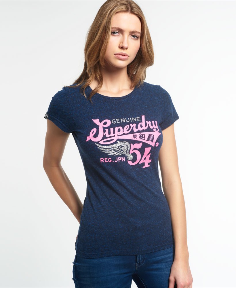 Genuine T-shirt Imperial US Superdry Navy Rugged Women\'s | in