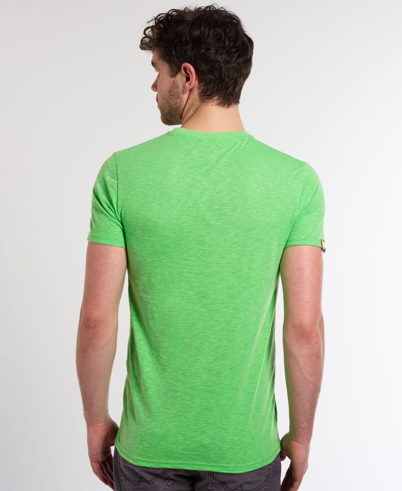 Mens - Fluro Burnout T-shirt in Fluro Green | Superdry
