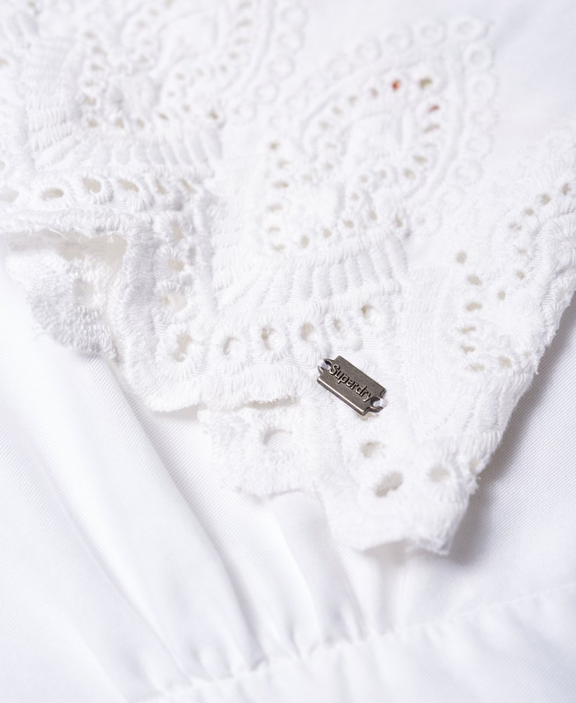 Womens - Broderie Anglais Top in White | Superdry UK