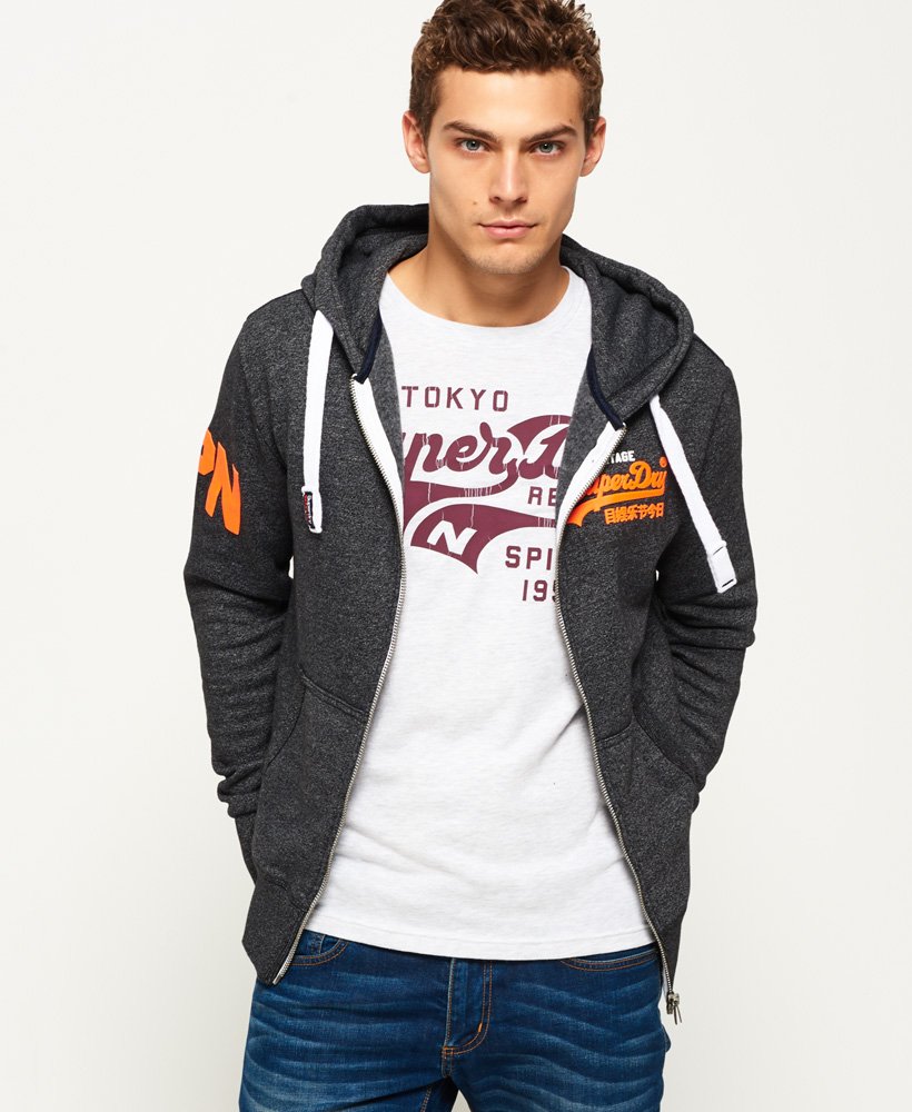 Superdry Premium Goods hoodie met rits - Heren Sale - Hoodies