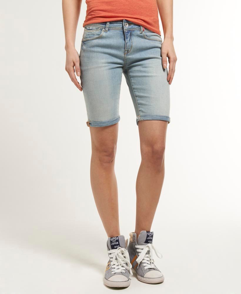 Womens Skinny Bermuda Shorts in Sun Bleach Superdry