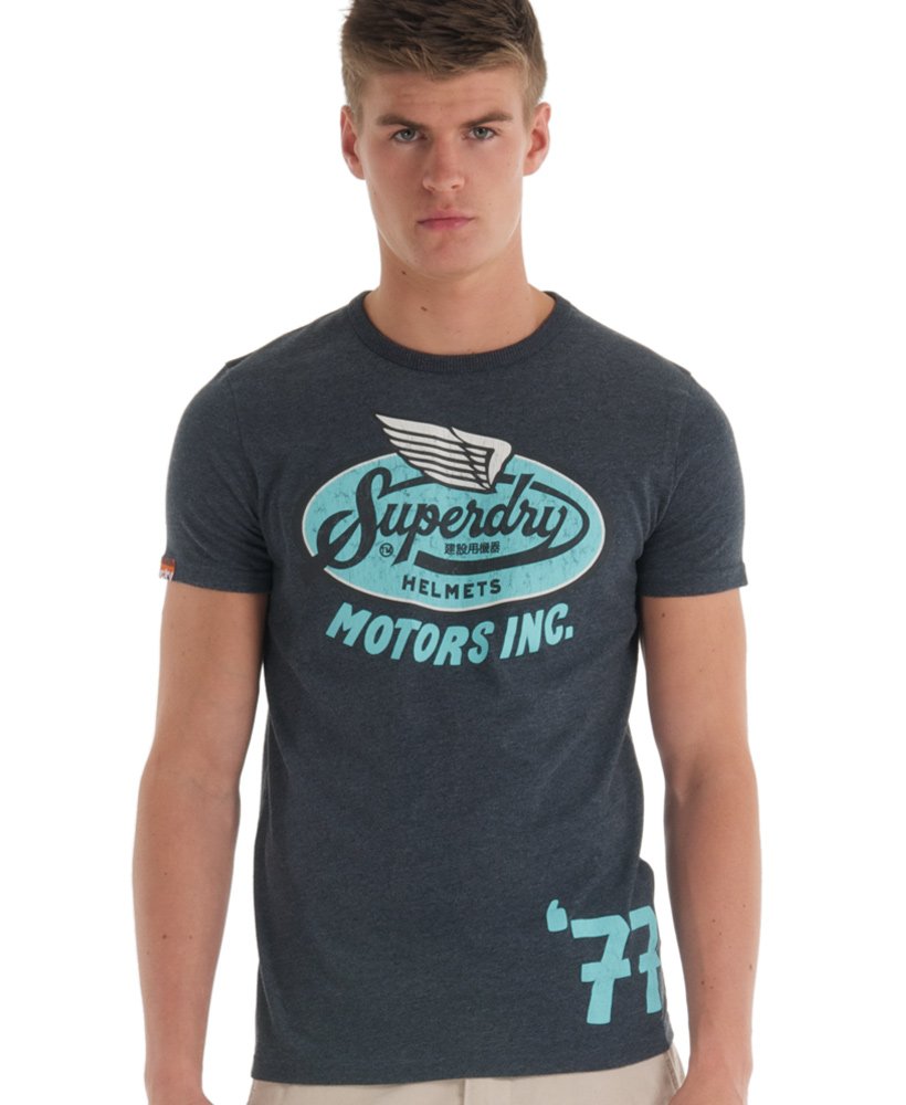 Mens - Crash Lid T-shirt in Navy | Superdry