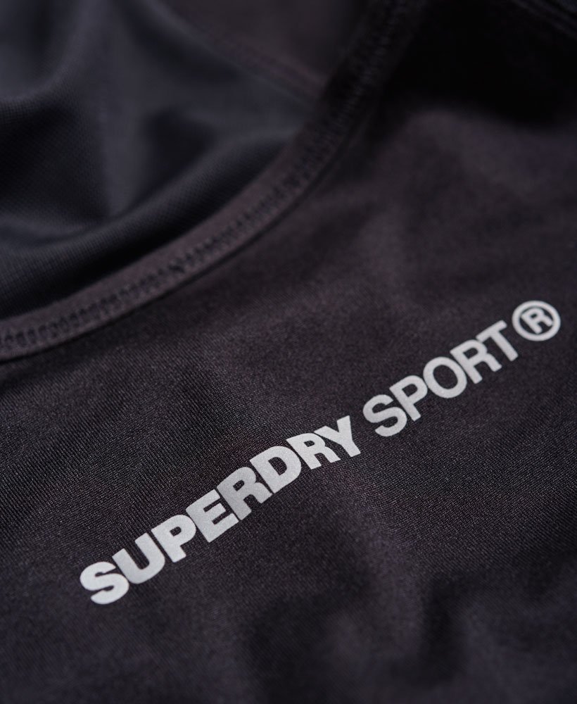 Womens - Sprinter Mesh Panel Vest Top in Black | Superdry