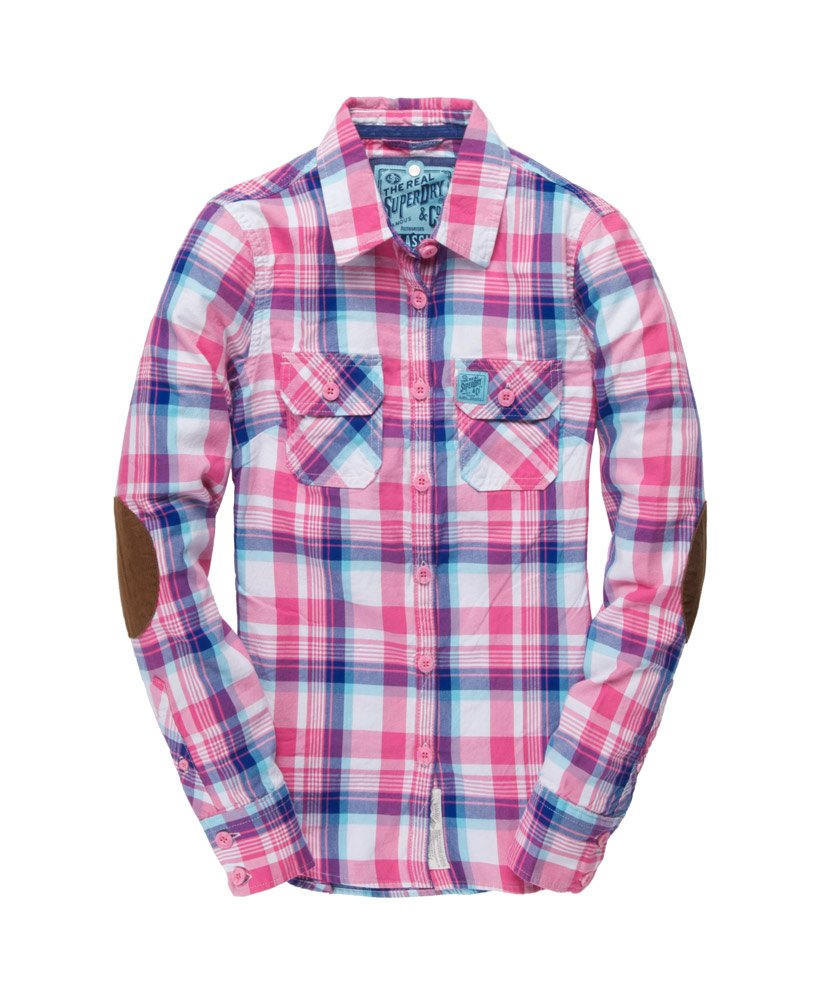 pink lumberjack shirt