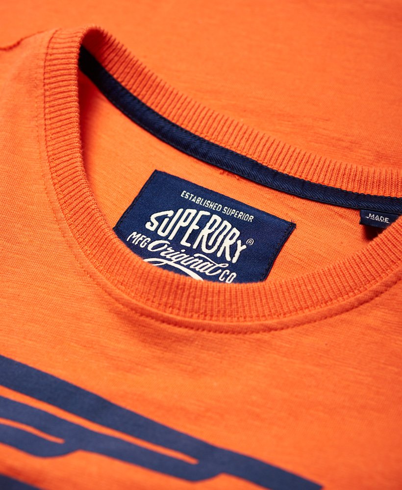 Mens - Retro High Flyers T-Shirt in Frontier Orange | Superdry
