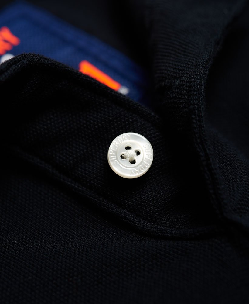 Men\'s Classic Pique Polo Shirt in Black | Superdry US | Rundhalsshirts