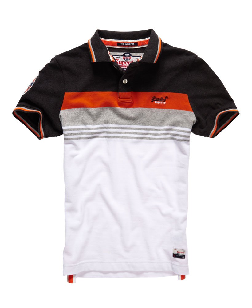 Men\'s Retro Chest Stripe Pique | in Polo Dark Earth US Superdry Shirt