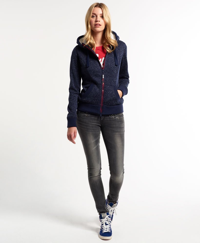superdry grey zip hoodie women's