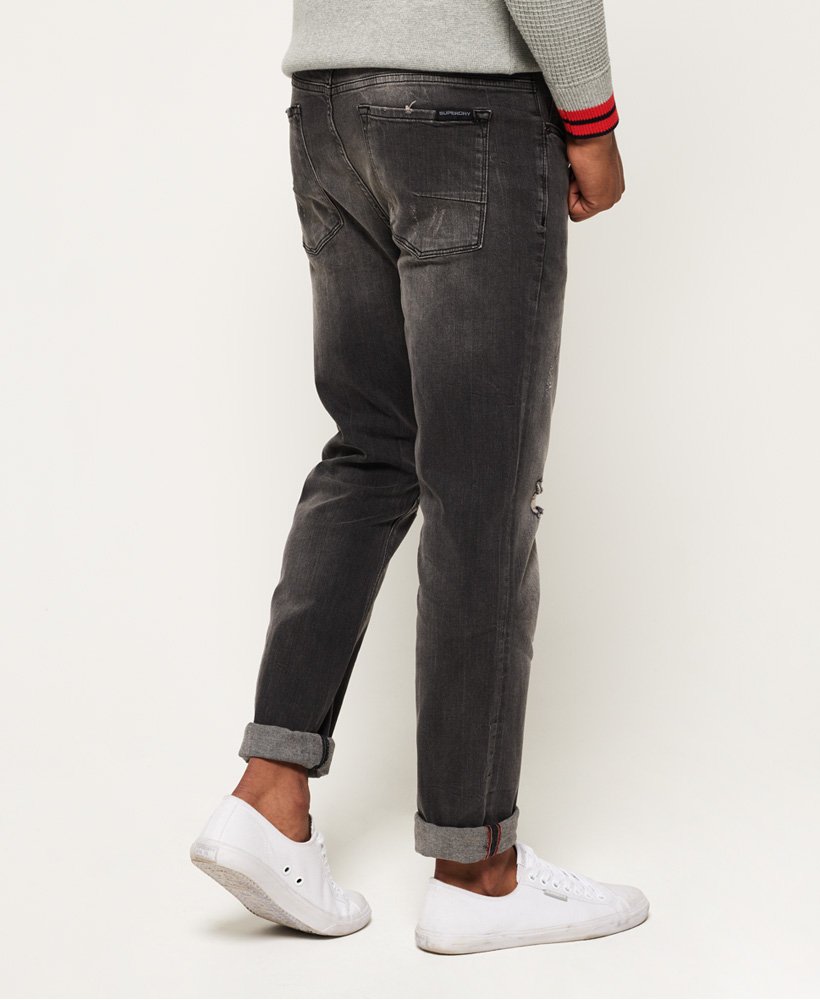 Mens - Slim Low Rider Jeans in Dark Grey | Superdry UK