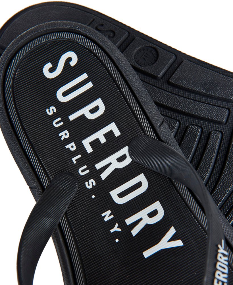 superdry black flip flops