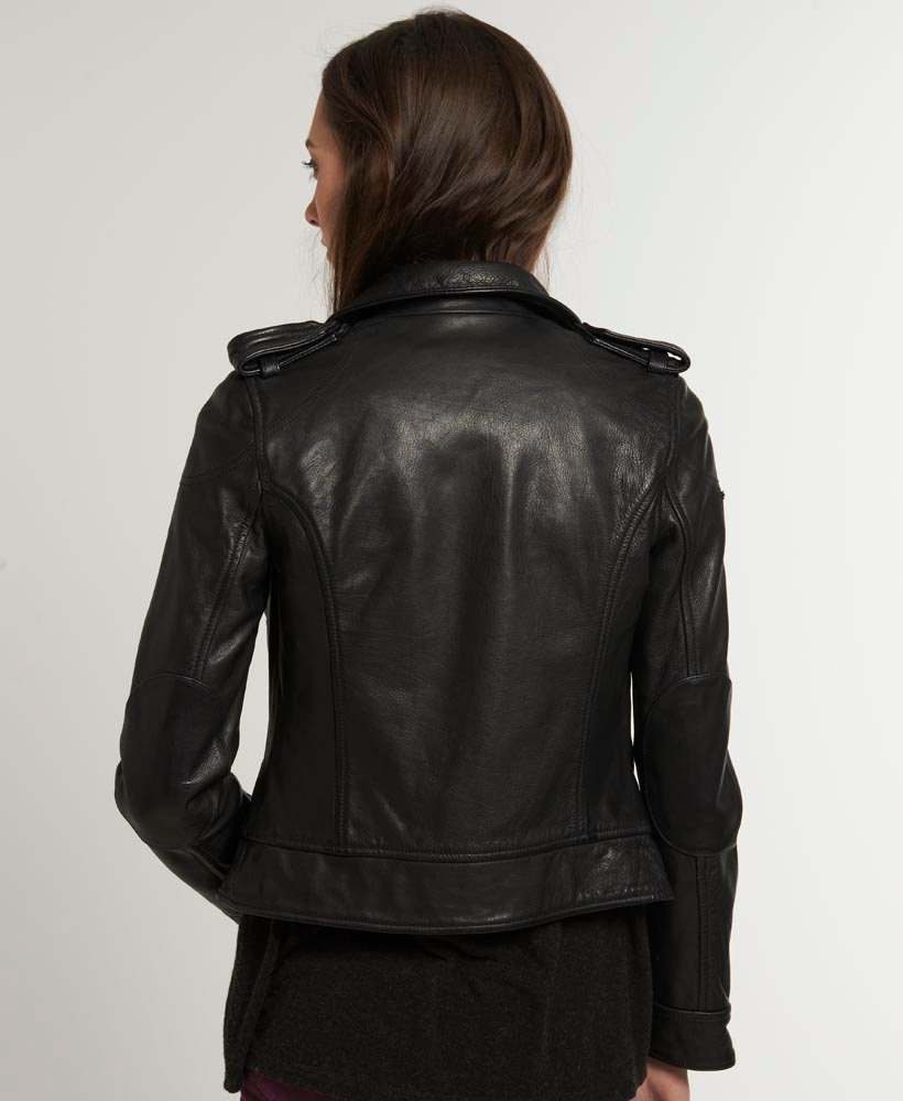 superdry ladies leather jacket