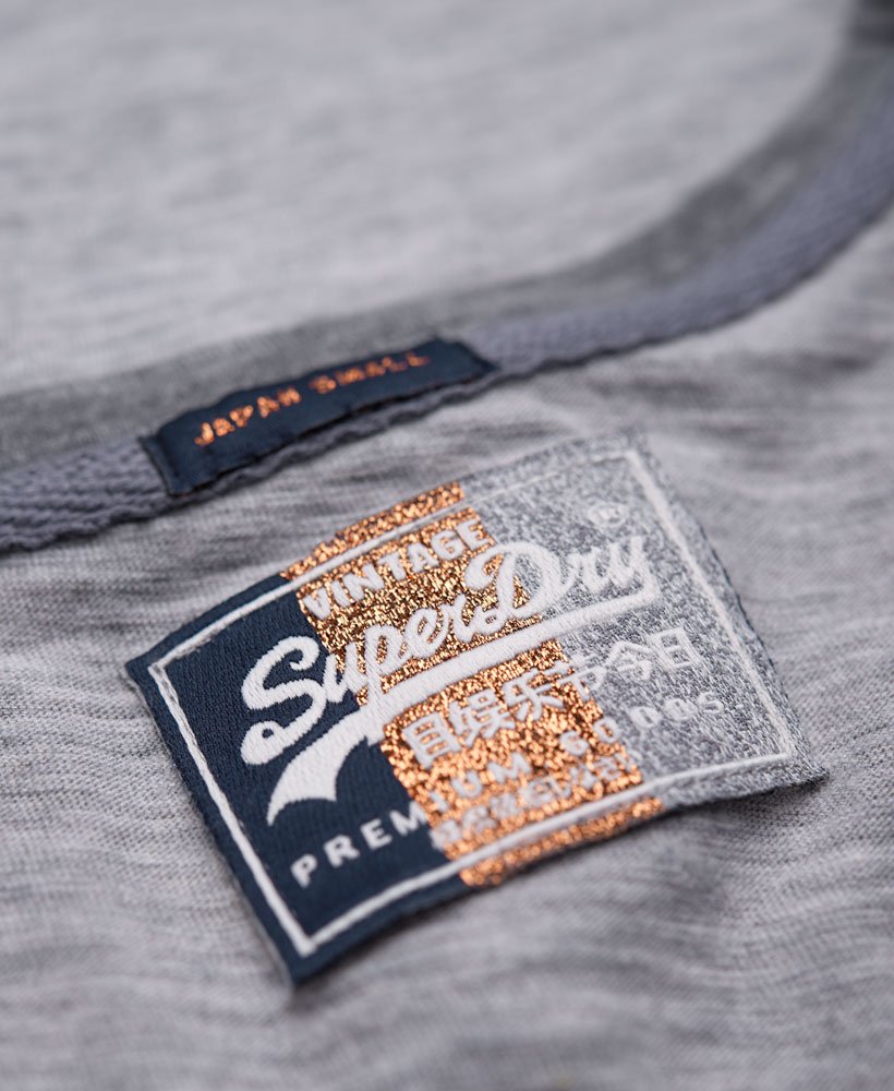 Womens - Athletic Split T-shirt in Charcoal Marl/grey M | Superdry UK