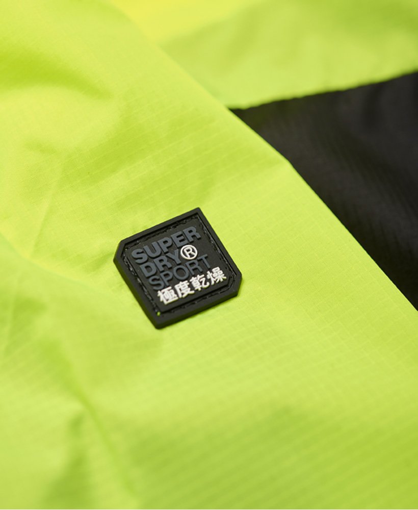 Men's - Core Running Shell Jacket in Hi Viz Yellow/black | Superdry UK