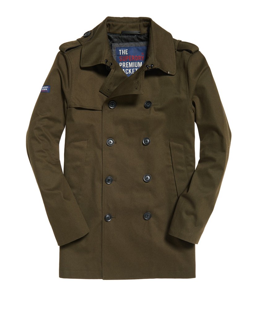 Mens - Remastered Rogue Trench Coat in Green | Superdry