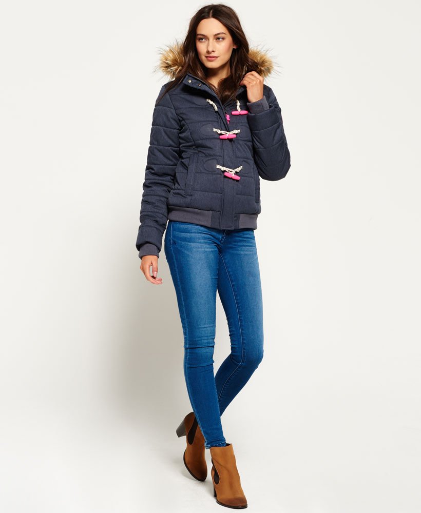 Superdry Marl Toggle Puffle Jacket - Women's Jackets and Coats