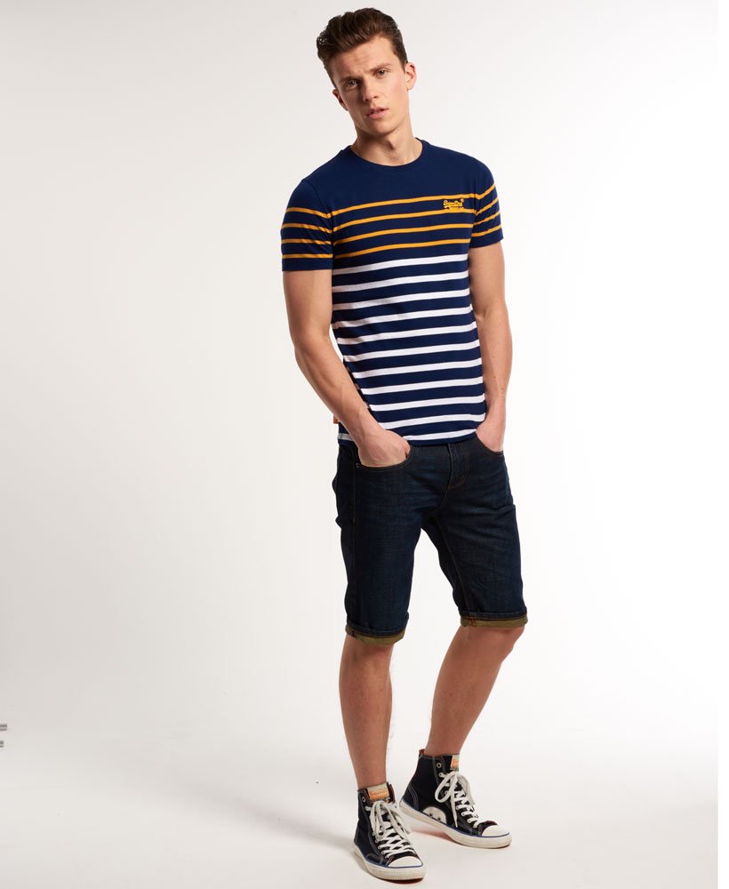 Mens - Chest Band T-shirt in Navy | Superdry