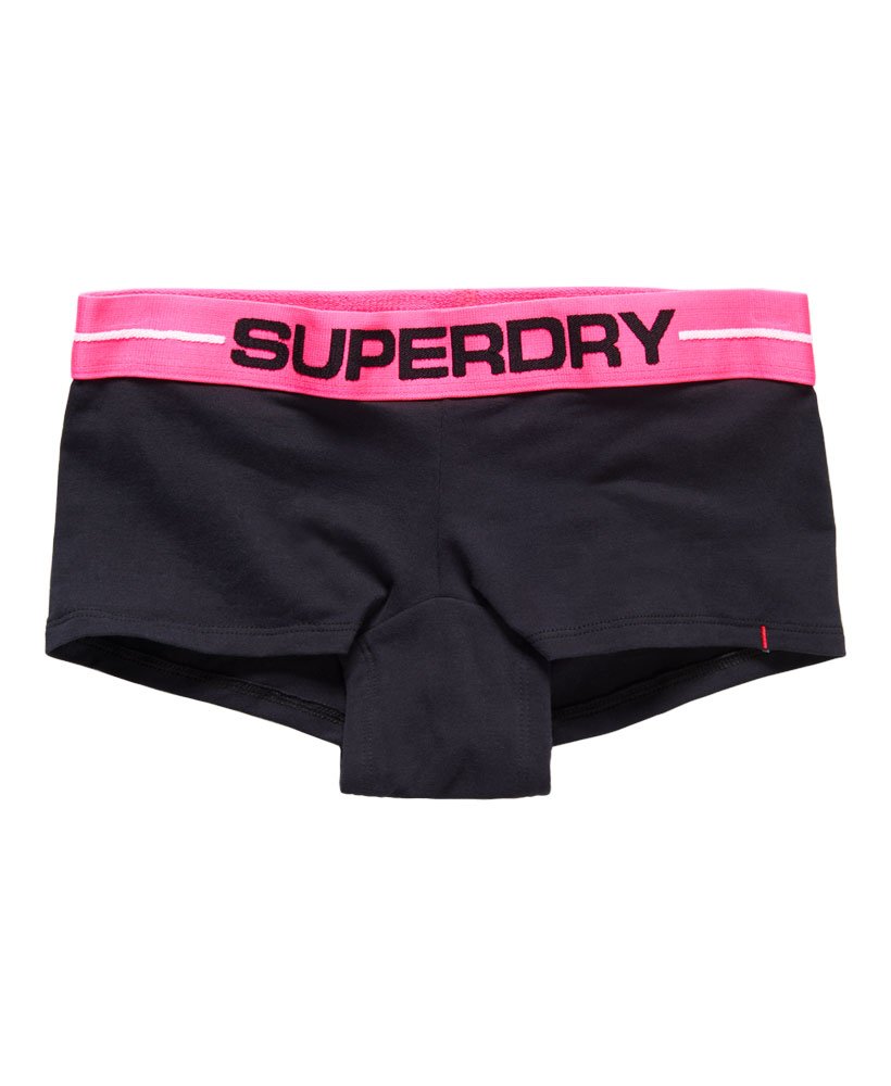 Womens - Sport Boxer Shorts in Black | Superdry