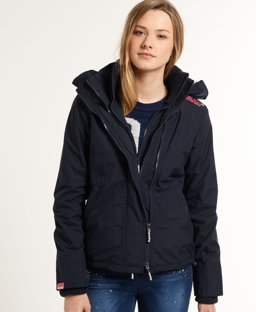 Womens - Fairisle Windcheater in French Navy/navy Pri | Superdry