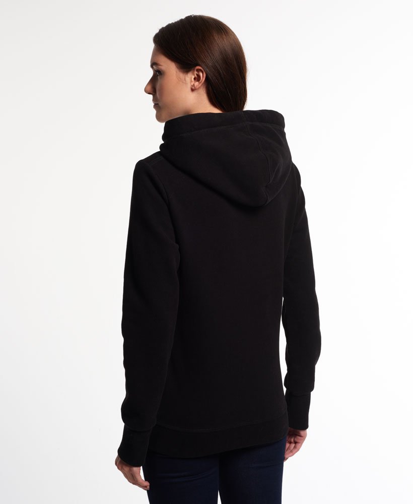 Womens - Lucky Aces Hoodie in Black | Superdry