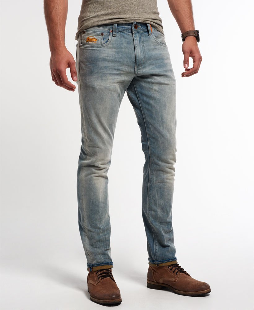 Mens - Corporal Slim Jeans in Grey | Superdry