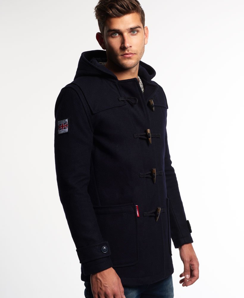 Men's - Rookie Duffle Coat in Navy | Superdry UK