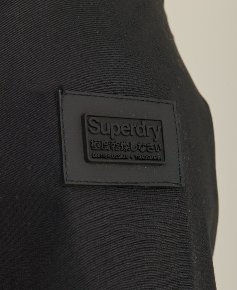 Mens - Merchant Cropped Mac in Black/royal/royal | Superdry