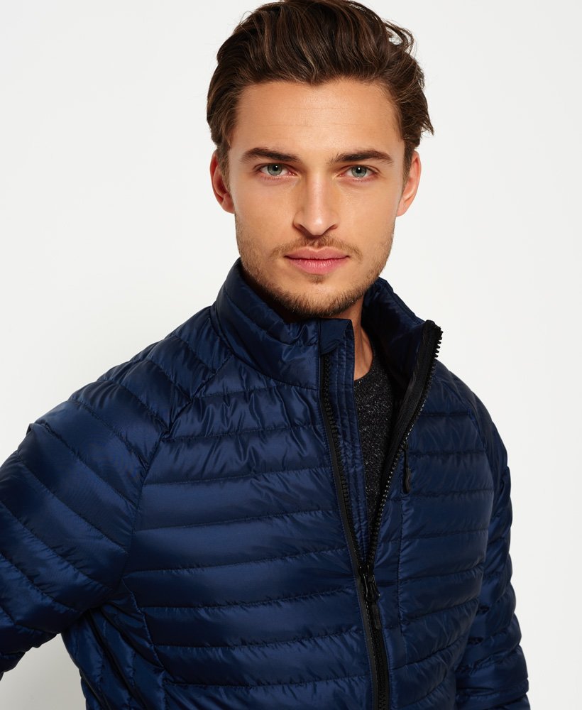 Men's - Core Down Jacket in Navy | Superdry UK