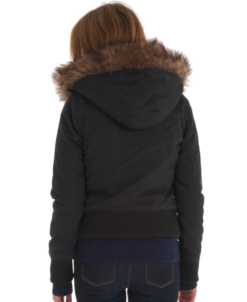 superdry womens core down hooded jacket