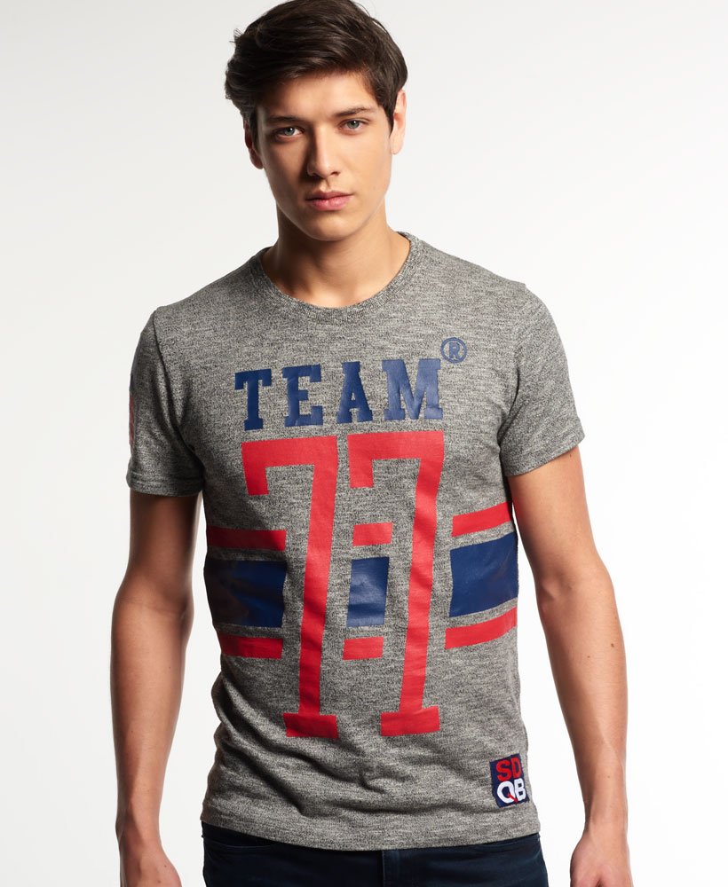 Mens - Kicker T-shirt in Phoenix Grey Grit | Superdry