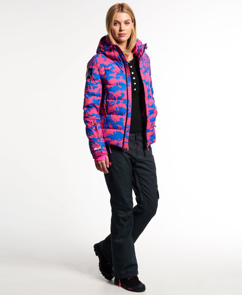 Womens - Ski Command Utility Hooded Jacket in Pink | Superdry