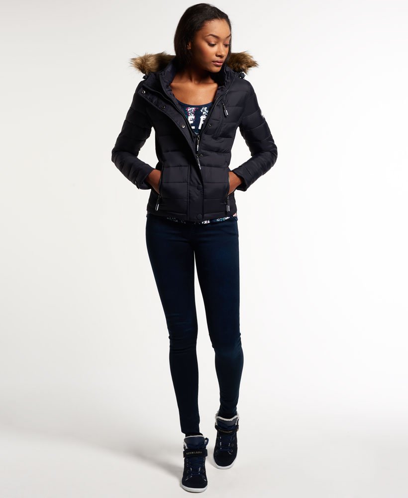 Superdry Fuji Slim Hood Women\'s Womens Jacket - Zip Jackets Double