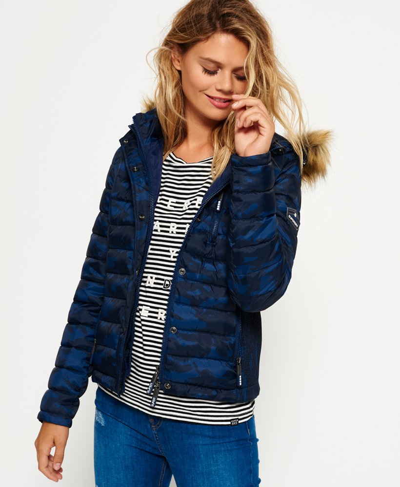 Superdry Fuji Slim Double Zip Hooded Jacket - Women's Outlet