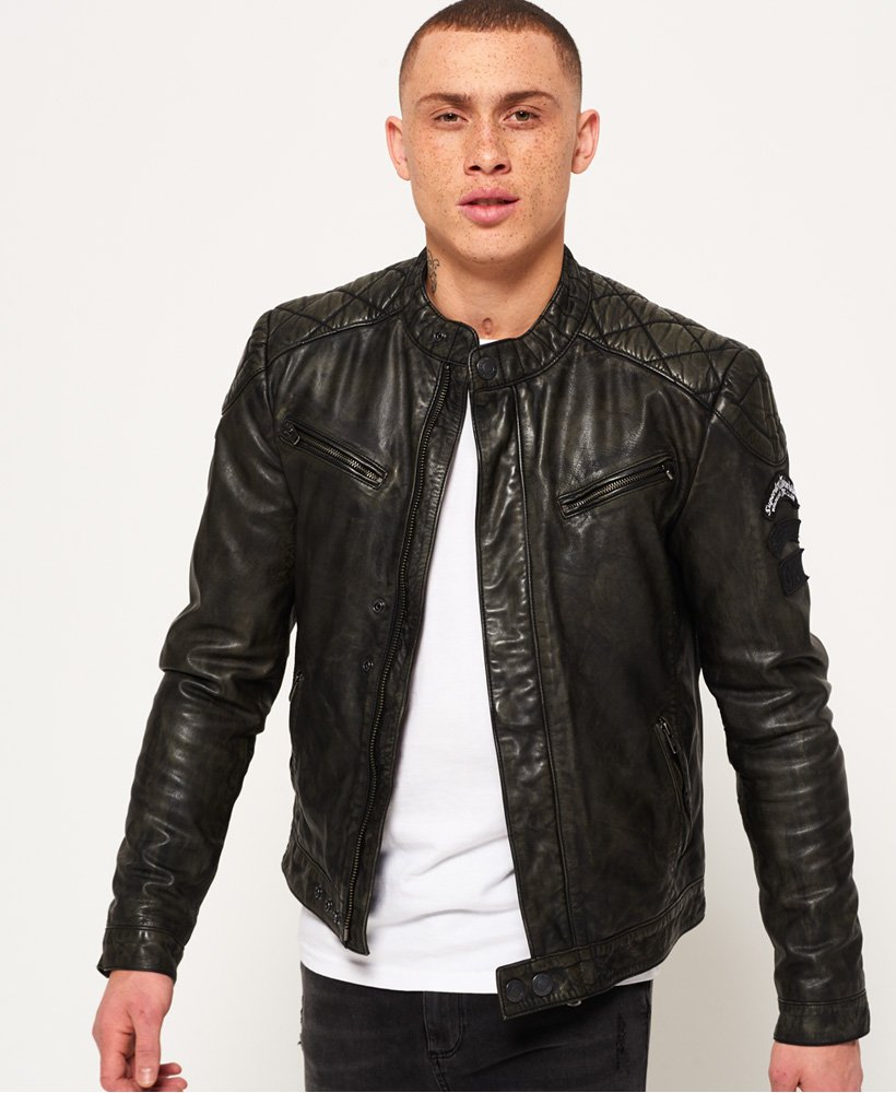 SD Endurance Track Leather Jacket in 