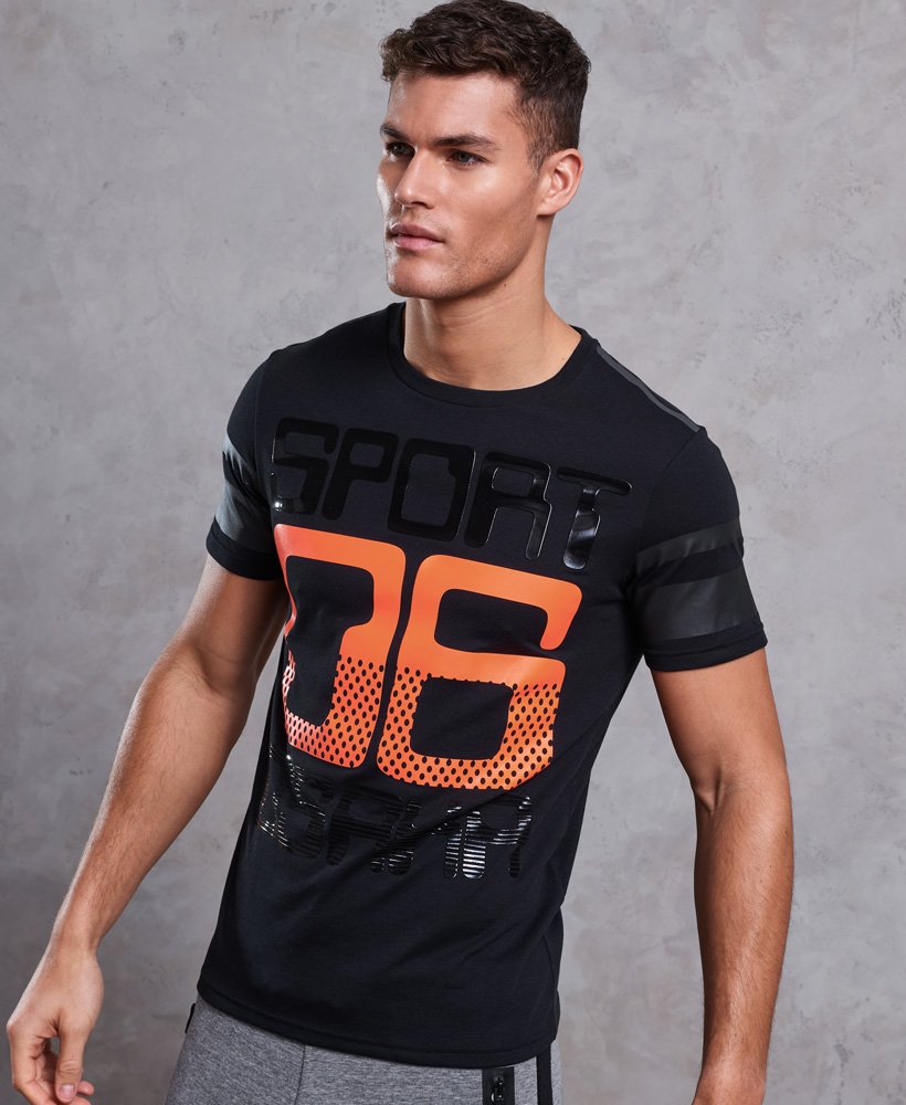 Mens - Dry Sport Team T-Shirt in Black | Superdry UK