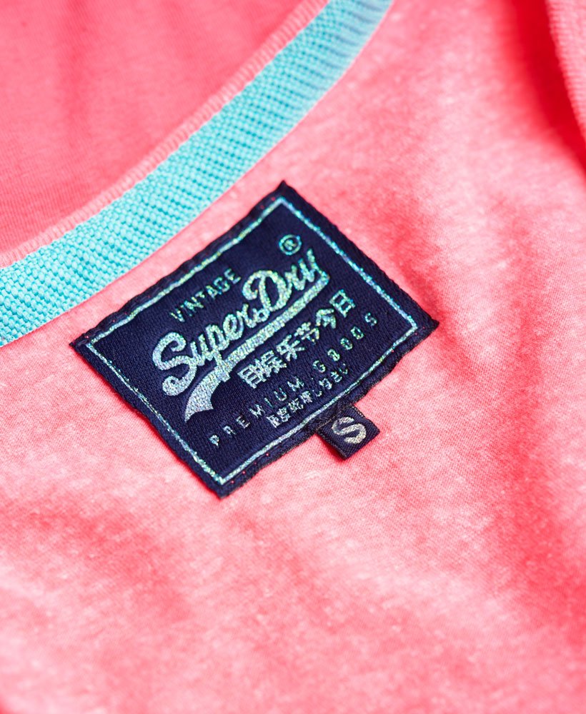 Womens - Regd 6 Dip Dye Vest Top in Pink Glow Heather | Superdry