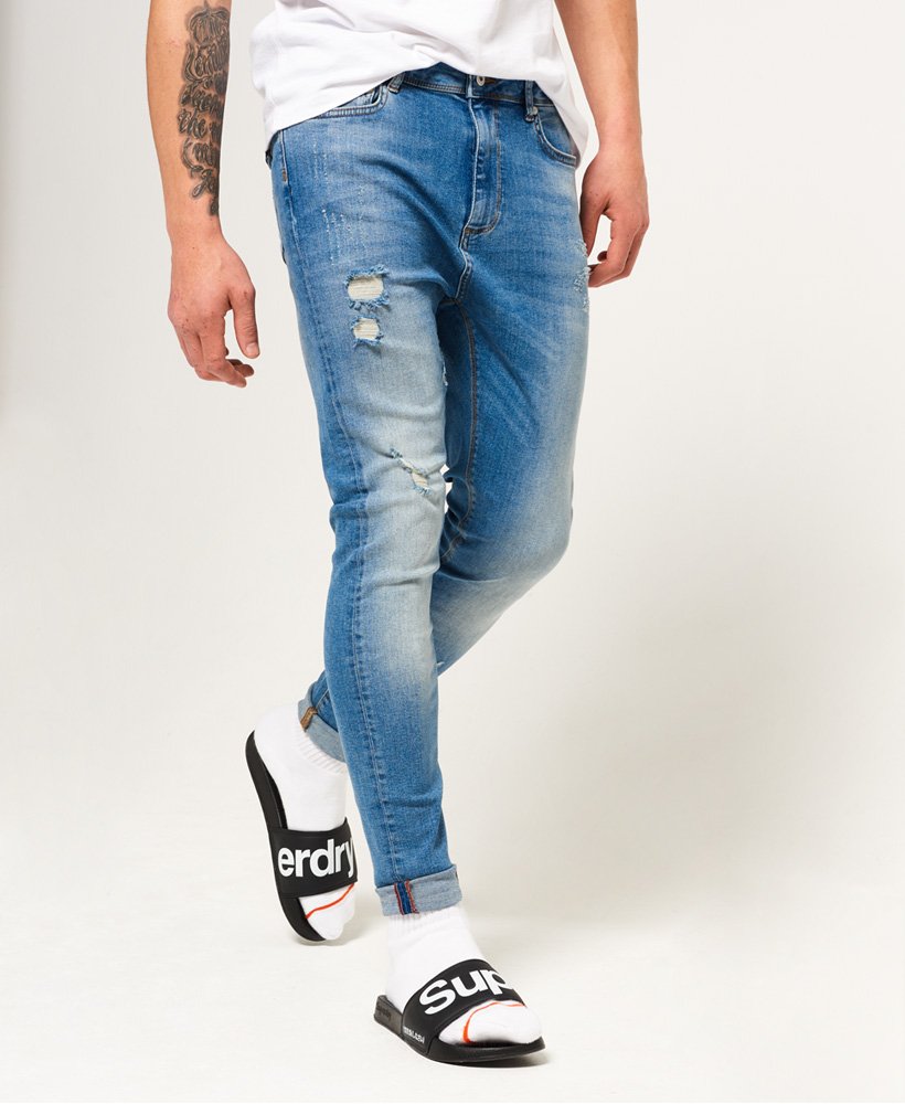 Mens - Spray On Skinny Jeans in Blue | Superdry