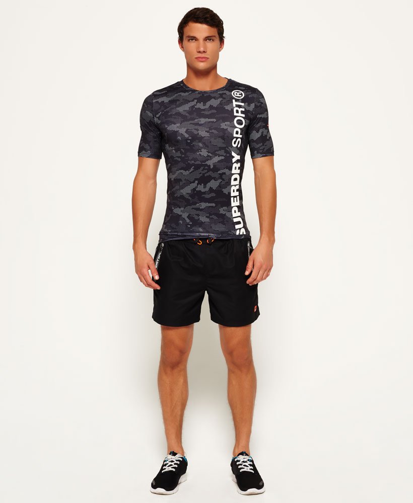 Men's Sports Athletic T-shirt in Black Dot Camo