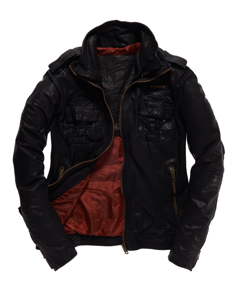 Red Leather Jacket Superdry Pictures