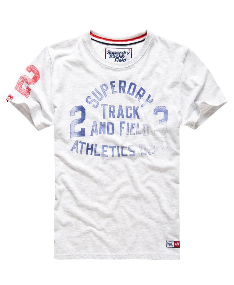 Men\'s Track & Field Vintage T-shirt in Ice Marl | Superdry US