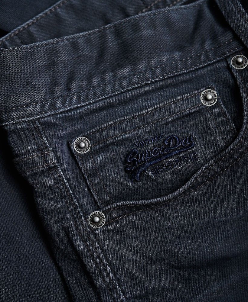 Mens - Skinny Jeans in Dusted Black Blue | Superdry