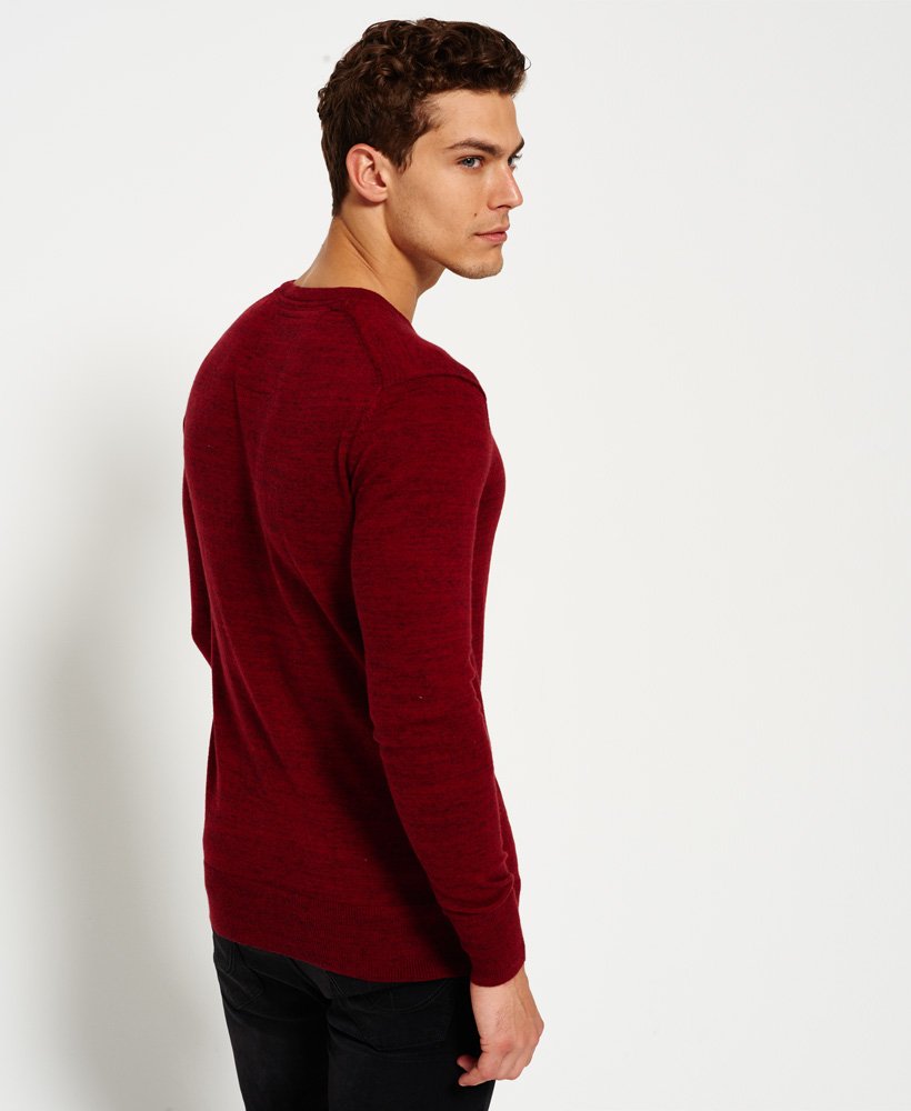 Mens Clothing Sweaters and knitwear V-neck jumpers Superdry Orange Label V-neck Jumper Black for Men 