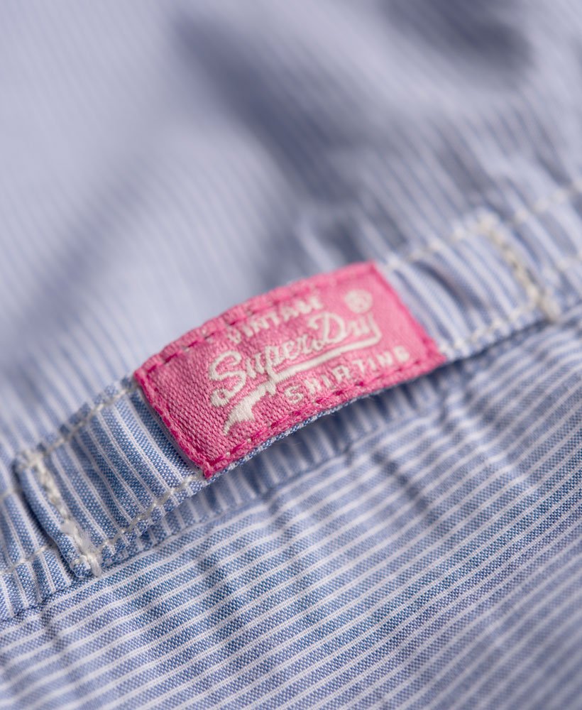 Men's - Laundered Cut Collar Shirt in Blue Liner Stripe | Superdry UK
