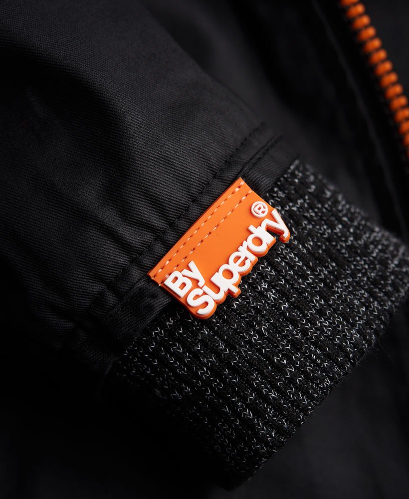 Mens - Moody Pilot Bomber Jacket in Black | Superdry