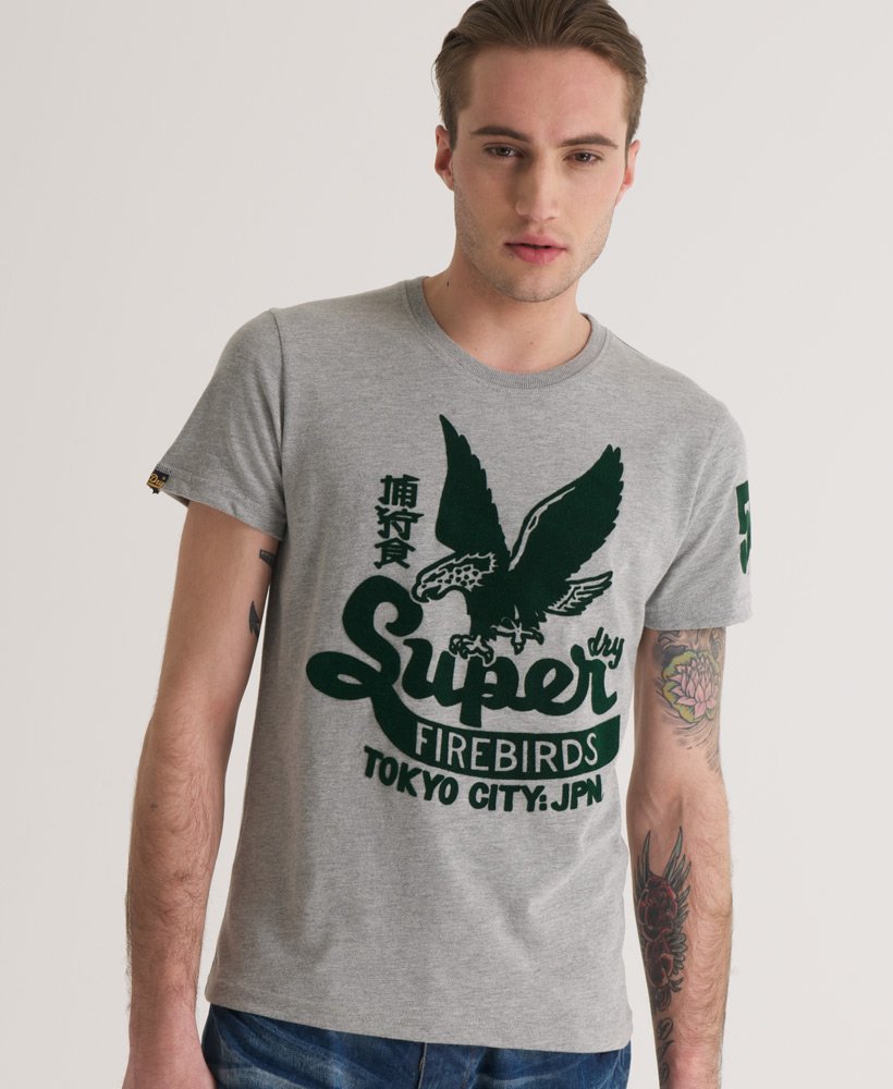 Mens - Firebirds T-shirt in Grey Marl | Superdry