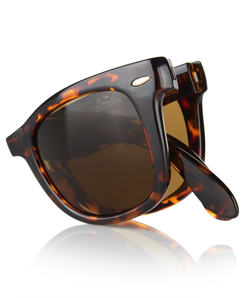 Mens - Rock & Roll Folding Sunglasses in Tortoise Shell/brown | Superdry